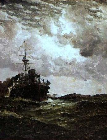 Eduardo de Martino Noite de luar Norge oil painting art